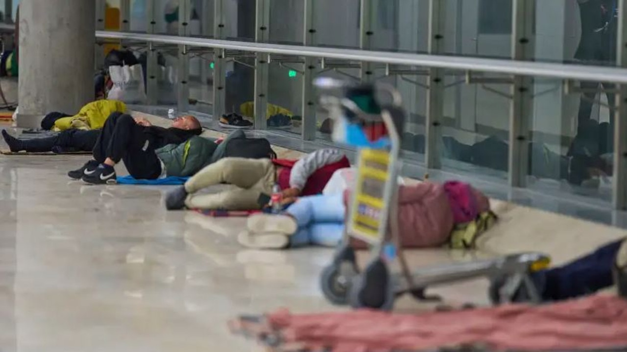 Around 500 people live on the airport premises. Picture: AP