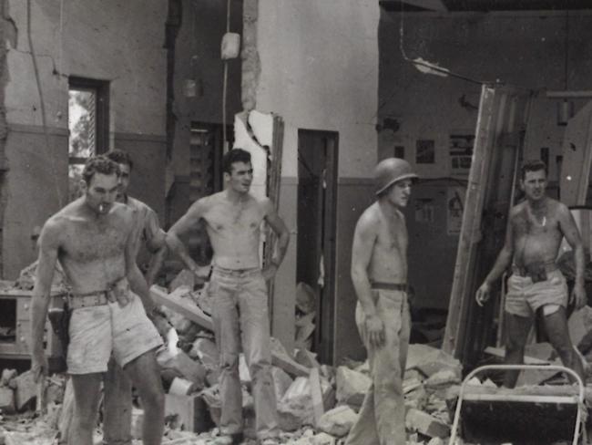 1942. This was a bedroom before it was hit by a bomb during a recent Japanese raid on Darwin. Bombing. WWII - World War II - Australia - Air raids - 1942-1943.