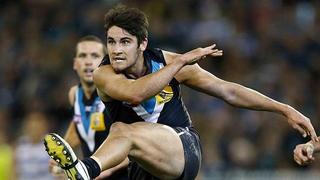 It's hard to believe Chad Wingard is going to get a lot better, but given he's only played 43 AFL matches, surely he must. Picture: Michael Klein