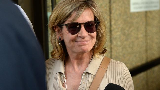 Anita Gylseth, wife of Ian Macdonald, leaves the Court of Criminal Appeal in Sydney. Picture: AAP