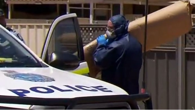 A number of items were seized from the property including a rug, according to Channel 9. Picture: Nine News