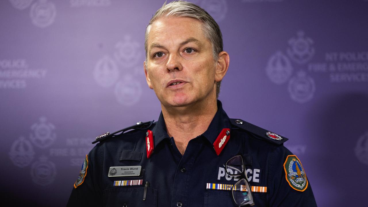 NT Police Assistant Commissioner Travis Wurst said the deceased man ‘behaved aggressively’ before being restrained by police officers. Picture: Pema Tamang Pakhrin