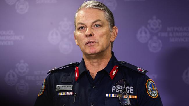 NT Police Assistant Commissioner Travis Wurst said the deceased man ‘behaved aggressively’ before being restrained by police officers. Picture: Pema Tamang Pakhrin
