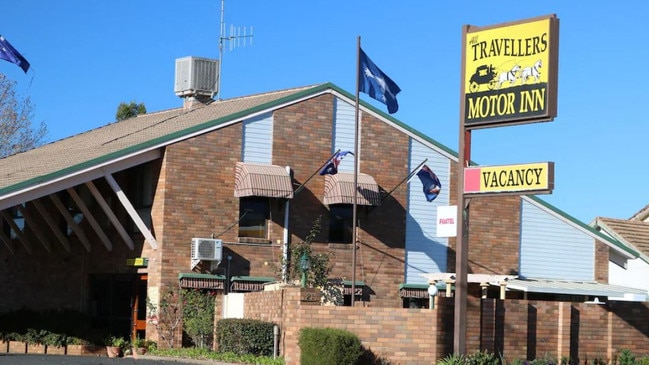 The boy was swimming at the All Travellers Lodge Motor Inn before he asked to be taken motorbike riding at his father’s farm. Picture: Google