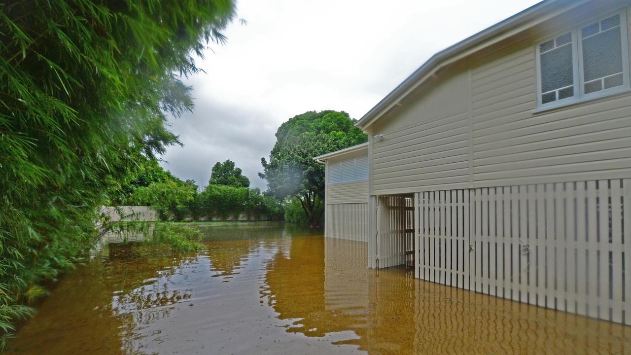 A home on Queens Road, Railway Estate, is flooded in. Picture: Zak Simmonds