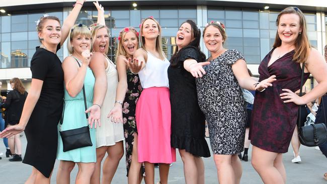 Adele fans outside Etihad Stadium. Punters paid big bickies for their tickets, so they were entitled to see Adele, rather than someone else’s bobbing backside. (Pic: Tony Gough)