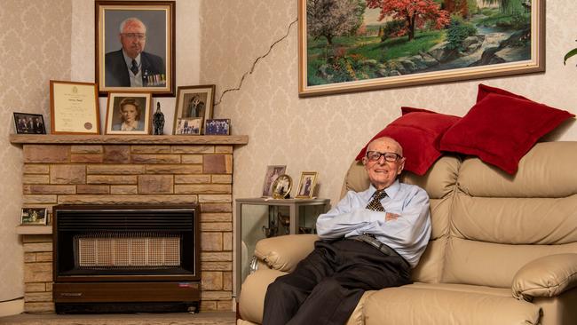 Albert Maurice Collins at his Bankstown home. Picture: Monqiue Harmer