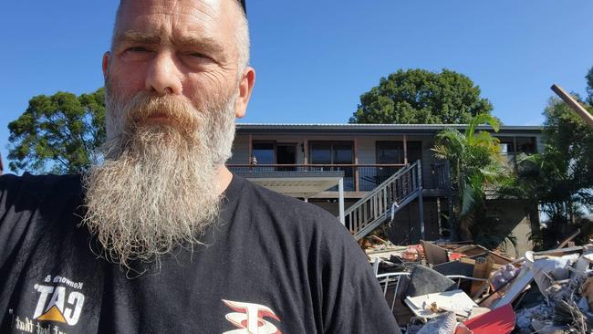 Jimmy Reynish, with the backdrop of what was once his property. Photo: Jimmy Reynish