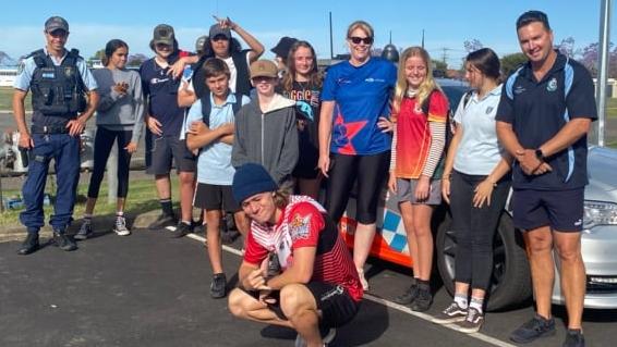 Alex Cooney (far left) in Coffs Clarence Police facebook post in October 2020.