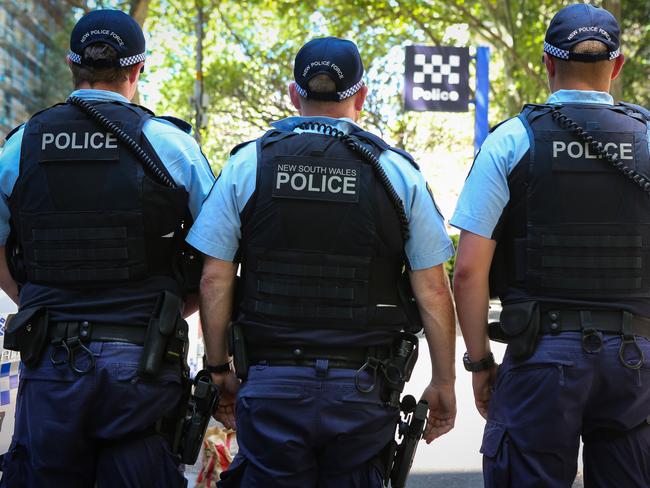 SYDNEY, AUSTRALIA , NSW Police Force general generic stock GV breaking news police tape image at the Headquarters in Surry Hills, Sydney Australia. Picture: NCA Newswire / Gaye Gerard