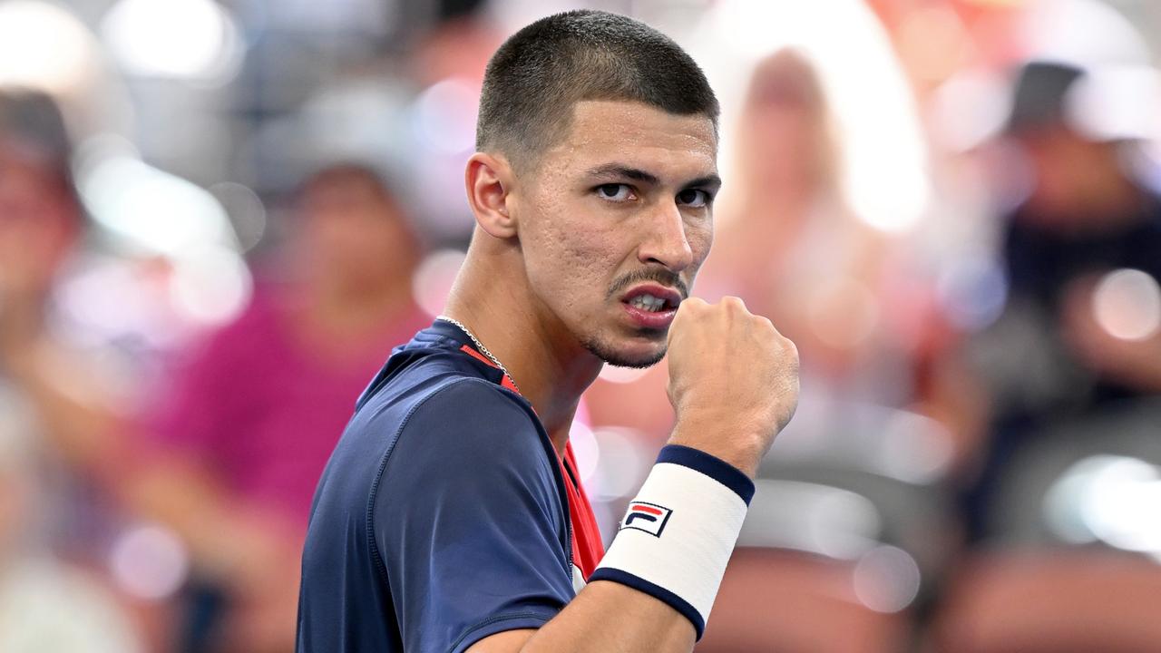 Alexei Popyrin was knocked out of the Brisbane International. (Photo by Bradley Kanaris/Getty Images)