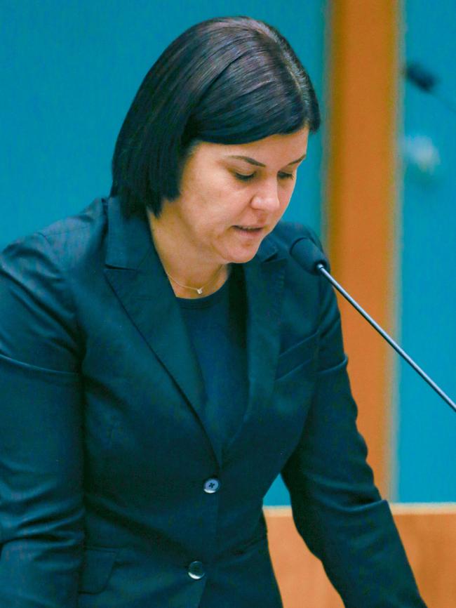 Chief Minister Natasha Fyles at the proclamation of the ascension of King Charles III. Picture: Glenn Campbell