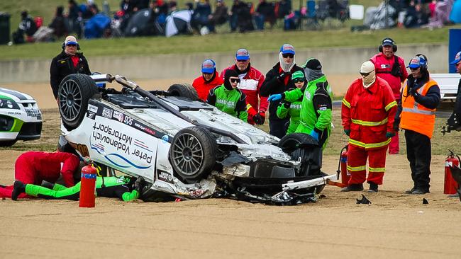 But the teenage driver was able to walk away relatively unscathed. Picture: Getty