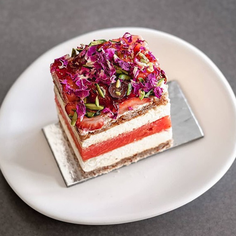 The New York Times dubbed this Strawberry Watermelon Cake as the ‘world’s most Instagrammable cake’. Picture: Black Star Pastry