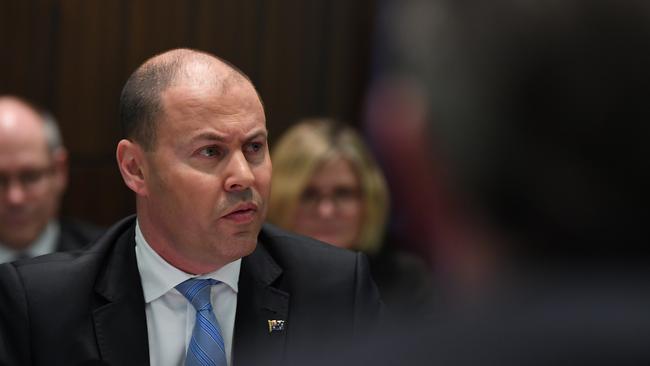 Australian Treasurer Josh Frydenberg addresses state treasurers in Melbourne on Wednesday. Picture: AAP