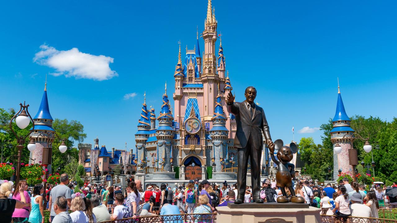 The admissions cost at Disney World and Disneyland theme parks have climbed more than 3871 per cent in the past 50 years, according to new research. Picture: AaronP/Bauer-Griffin/GC Images