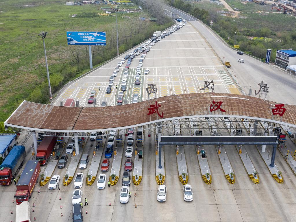 Wuhan will be out of lockdown on April 8, 76 days after it was introduced. Picture: AP/Cai Yang