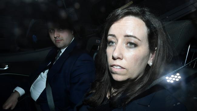 Kaila Murnain leaves ICAC on Thursday. Picture: AAP.