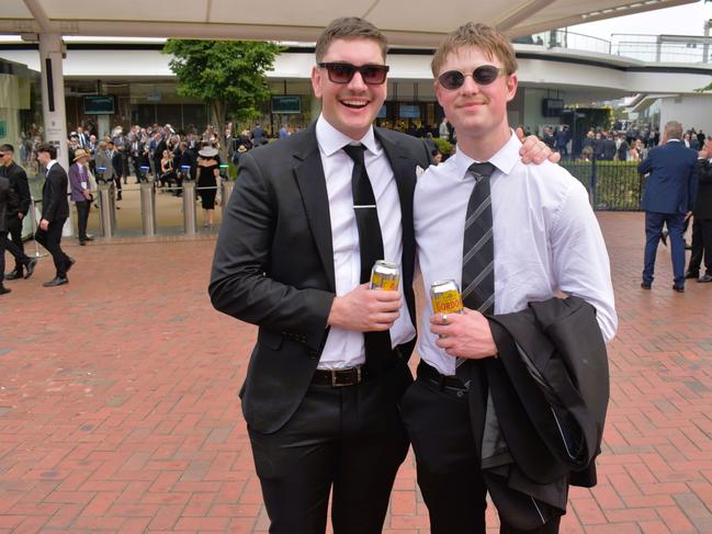 Guests in striking racewear at Penfolds Derby Day at the Flemington Racecourse on Saturday, November 02, 2024: