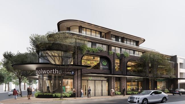 A concept image of the proposed $58.6m Woolworths development.