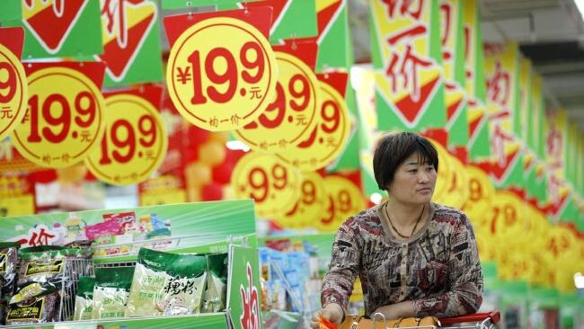 China’s consumer prices slowed more than expected last month. PHOTO: ZHENGYI XIE/UPPA/ZUMA PRESS