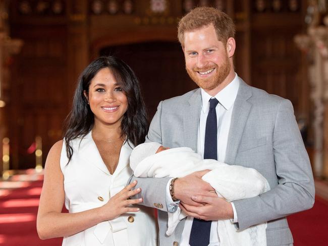 Prince Archie did not get a royal title at birth as he was not a grandchild of the monarch. Picture: AFP