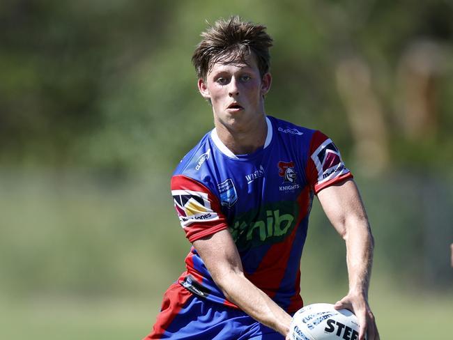 Jack Thompson looks to pass. Picture: Michael Gorton