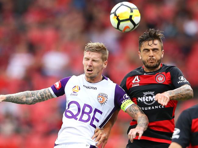 Josh Risdon (R) gave the Wanderers and Glory a handsome cash injection.