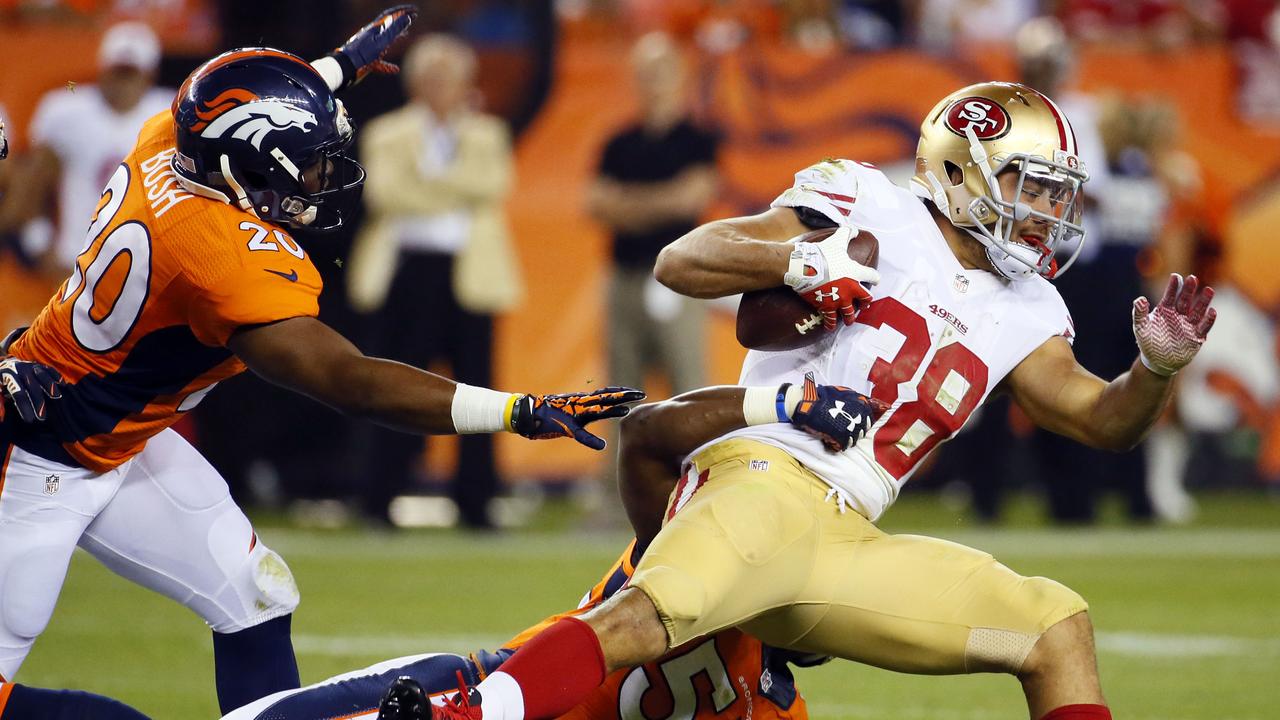 Jarryd Hayne NFL: 49ers vs Broncos live score, touchdowns, runs, hits &  highlights video 2015