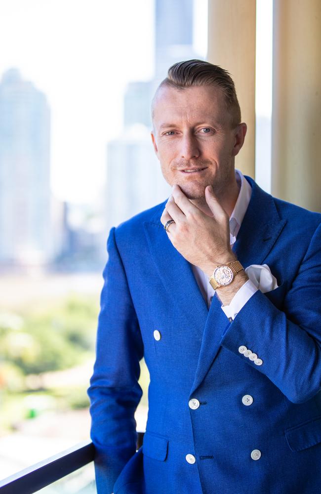 Simon Caulfield and one of his favourite watches. Picture: David Kelly