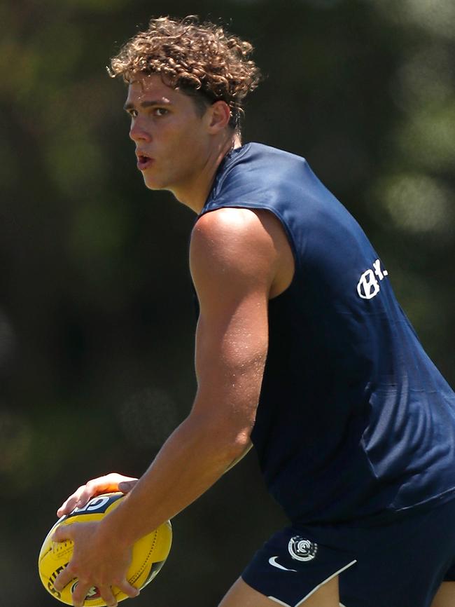 The exciting Charlie Curnow looked in great touch on Wednesday. Pic: Getty Images