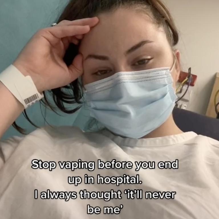 Teen shares vape warning. Picture: TikTok/@rosehajjar_