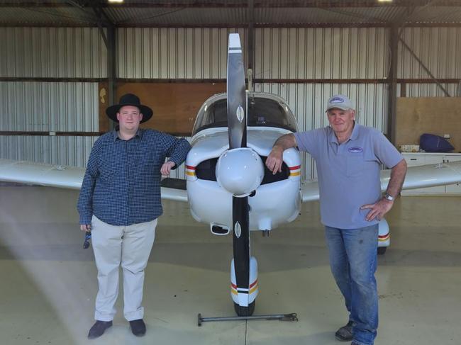 Bryce Walshe and Ian Hazeldene are leading the charge to stop a fly school take over half of there local airport