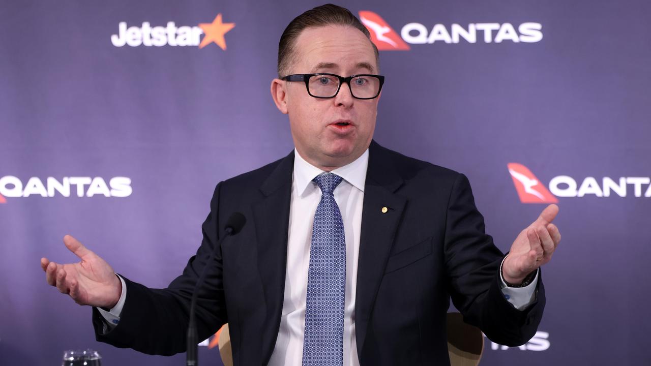 Qantas chief executive officer Alan Joyce said the results marked a post-pandemic comeback for the airline. Picture: NCA NewsWire / Damian Shaw