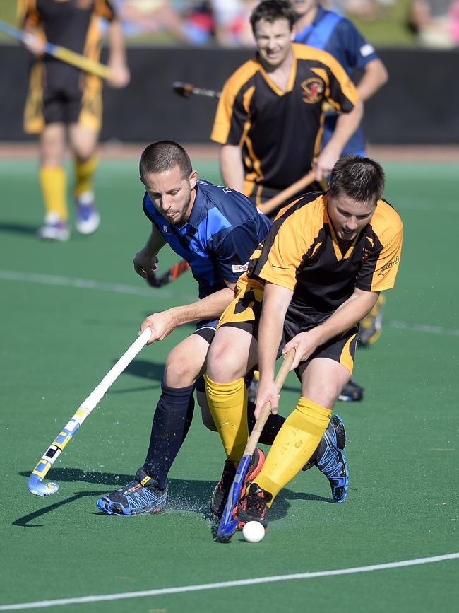 Sam Coonan in action for The Entrance in the Hunter Coast Premier Hockey League grand final in 2013. Picture: Peter Clark