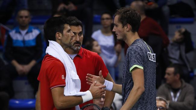 Djokovic’s generosity didn’t extend to the court – but the pair have clashed many times since and built a great rivalry. Picture: Getty