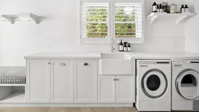 The considered design of spacious laundry and mudroom was not an afterthought.