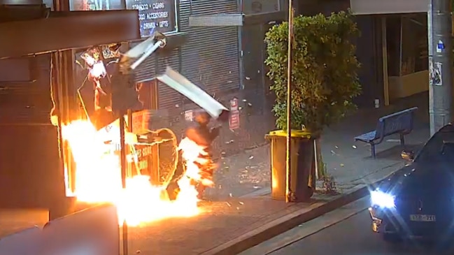 CCTV footage captures an arson attack on a Glenroy tobacco store