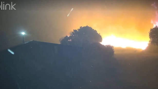 Fire bearing down on Emma Birch's shack at Dolphin Sands. Picture: Supplied