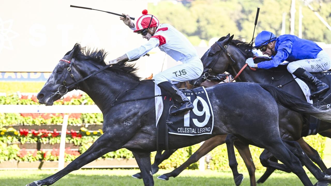 Celestial Legend winning the Doncaster. Picture: Bradley Photos.