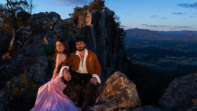 Singer-songwriter siblings Angus and Julia Stone ahead of the launch of their album 'Life Is Strange' released in August 2021 in Byron Bay. Picture: Daniel Mayne