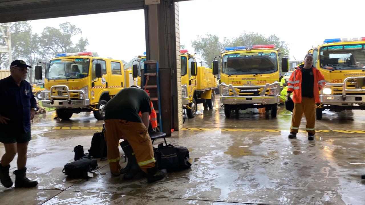 Hanna Johansson works alongside emergency crews in Ingham, helping clear debris and support local flood recovery efforts. Picture: Supplied