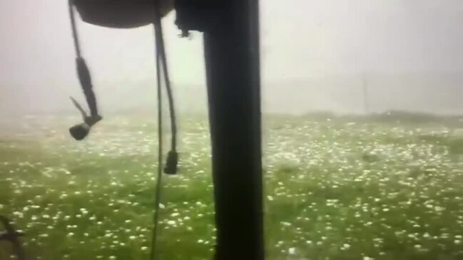 Hail hammers down near Maryborough