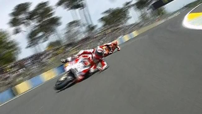 Dovizioso and Marquez crash out of the French GP in perfect sync.