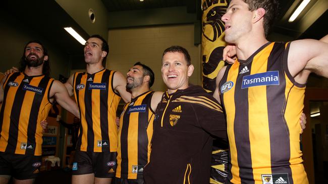 Brendon Bolton led Hawthorn to five straight wins in 2014. Picture: Colleen Petch