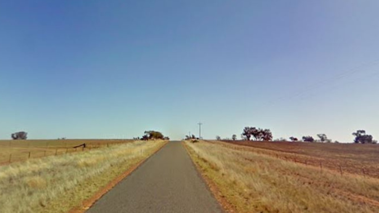 The garbage truck left the road and rolled onto its roof. Picture: Google Maps