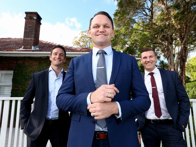 Former NRL players Tim Moltzen, Mark Bryant and Broderick Wright are all big name players who have made the switch as Real Estate agents. Picture: Adam Taylor