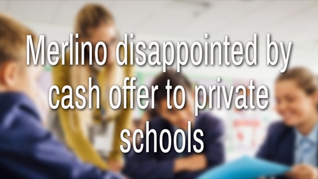 Merlino disappointed by cash offer to private schools