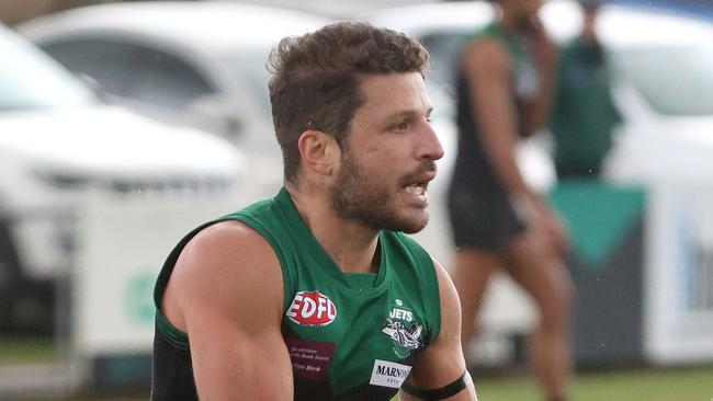 EDFL: Greenvale v East Keilor: Fortunato Caruso of Greenvale at Greenvale Recreation Reserve, on Saturday, July 1, 2023 in Greenvale, Australia.Picture: Hamish Blair