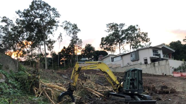 The land being cleared.